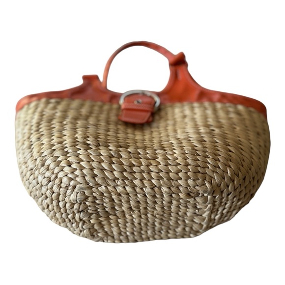Calypso Orange Straw Handbag - Picture 6 of 9